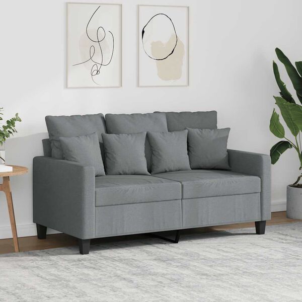 vidaXL 2-personers sofa 120 cm stof lysegr&aring;
