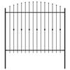 vidaXL Spike Hejn ASTEN 200 x 200 cm Pulverlakeret st&aring;l Sort