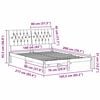 vidaXL Sengestel med Polstret Hovedgavl Brun 160 x 200 cm