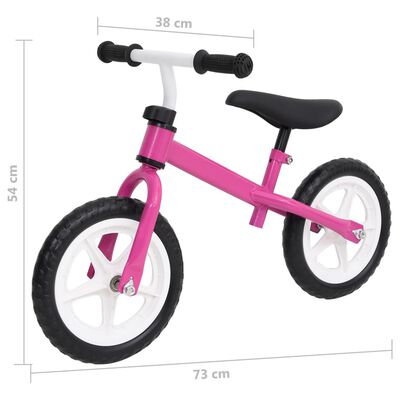 vidaXL løbecykel 9,5" hjul pink