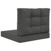 vidaXL Udend&oslash;rs Sofa Pude 2 pcs Antracit Polyester