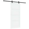 vidaXL Skyded&oslash;r ORKDAL 93 x 211 cm Konstrueret tr&aelig; Hvid og sort