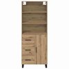 vidaXL Highboard Artisan Egetr&aelig; 69,5 x 34 x 180 cm Konstrueret tr&aelig;