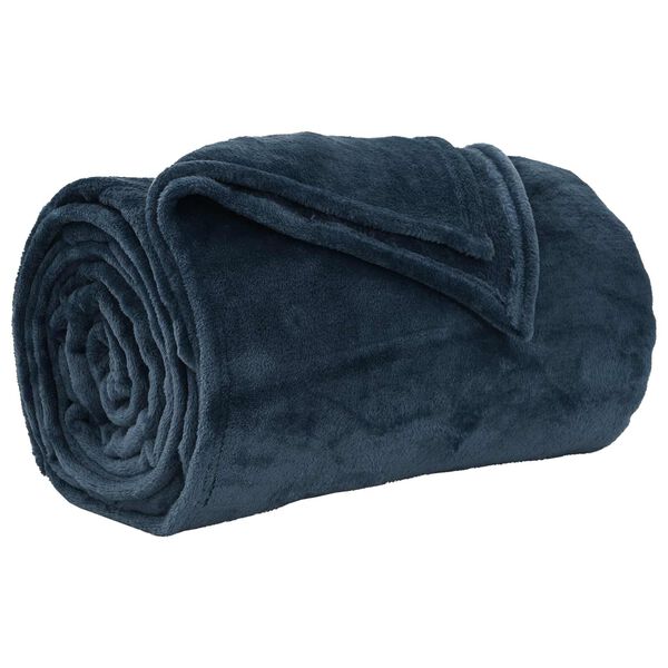 vidaXL Kastet&aelig;pper 6 pcs M&oslash;rkebl&aring; 220 x 240 cm Fleece