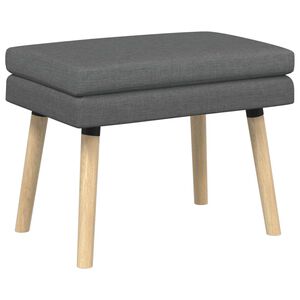 vidaXL Dobbeltlagret b&aelig;nk M&oslash;rkegr&aring; 60 x 40 x 46 cm Stof