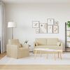 vidaXL Sofa 2 pcs Creme 158 x 78 x 80 cm Stof