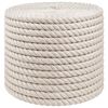 vidaXL Jute reb 14 mm Hvid 100% Tossa jute