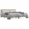 vidaXL sengestel 200x200 cm konstrueret tr&aelig; og metal sonoma-eg