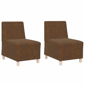 vidaXL Modulsofa enhed uden arme 2 pcs Brun 55 x 74 x 82 cm