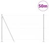 vidaXL Hegnsp&aelig;l S&oslash;lv 50 x 1,6 m (50 mm net) St&aring;l