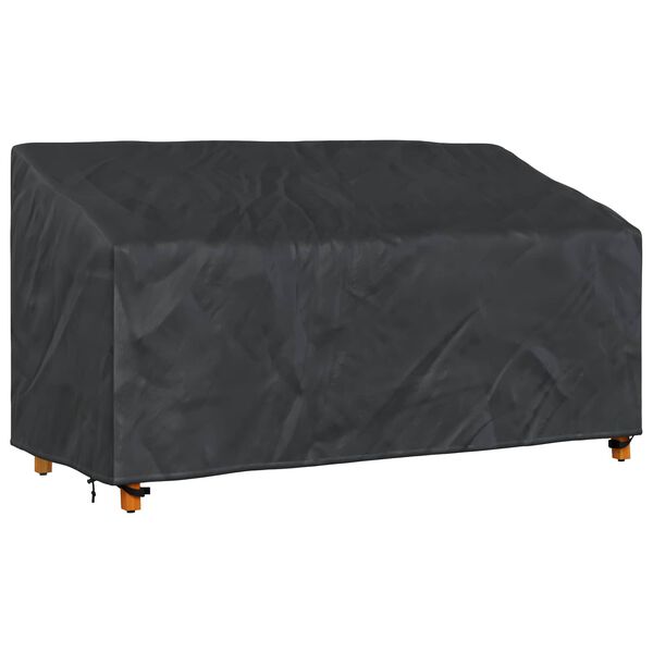 vidaXL Havebænkkappe Sort 175 x 85 x 65 / 94 cm 600D stof