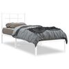 vidaXL sengeramme med sengegavl 80x200 cm metal hvid