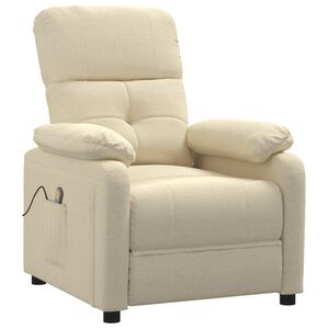 vidaXL massagestol stof cremefarvet