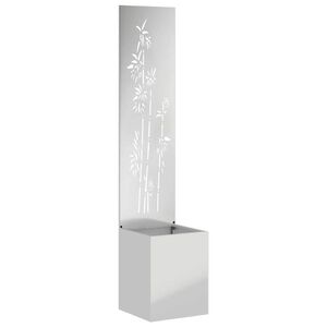 vidaXL Have privatliv sk&aelig;rm S&oslash;lv 32 x 140 cm Galvaniseret st&aring;l