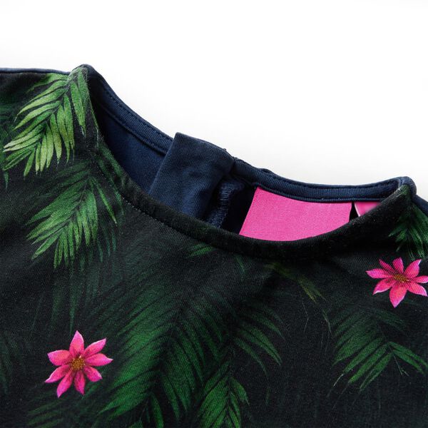 Langærmet kjole til børn str. 140 marineblå