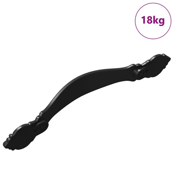 vidaXL H&aring;ndtag 968 pcs Sort Zink Legering