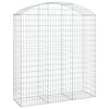 vidaXL buet gabionkurv 150x50x160/180 cm galvaniseret jern