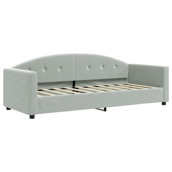 vidaXL daybed 80x200 cm velour lysegr&aring;