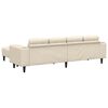 vidaXL Sofa Creme 250 x 188 x 76 cm Velourstof