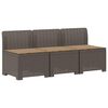 vidaXL 3-personers havensofa med puder i rattanlook 3-personers PP