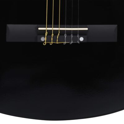 vidaXL western-guitarsæt 12 dele med equalizer og 6 strenge sort