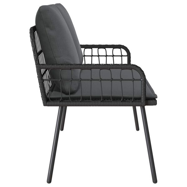 vidaXL Haveb&aelig;nk med pude Antracit 114 x 64 x 90cm St&aring;l