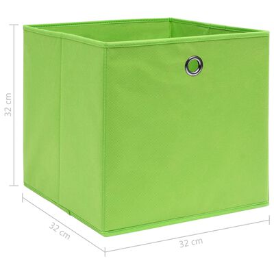 vidaXL opbevaringskasser 10 stk. 32x32x32 stof grøn