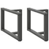 vidaXL sofabordsben T-formet 2 stk. antracit 60x25x(42-43) cm st&aring;l