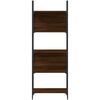 vidaXL bogreol 155,5x24x166,5 cm konstrueret træ brun egetræsfarve