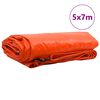 vidaXL Tarpaulin 650g / m&sup2; Orange 5 x 7 m L&aelig;rred med PVC-bel&aelig;gning