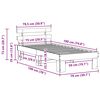 vidaXL Sengestel Naturfarvet 75 x 190 cm Massiv fyrretræ