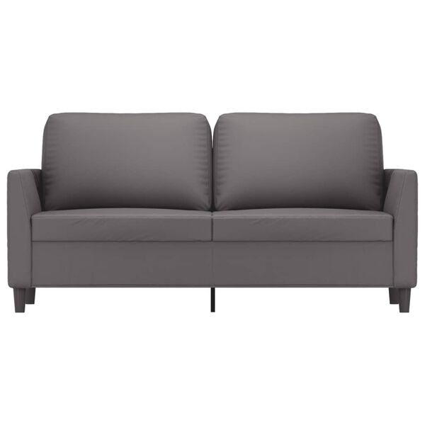 vidaXL 2-personers sofa 140 cm kunstl&aelig;der gr&aring;