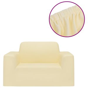 vidaXL elastisk sofabetr&aelig;k polyesterjersey cremefarvet