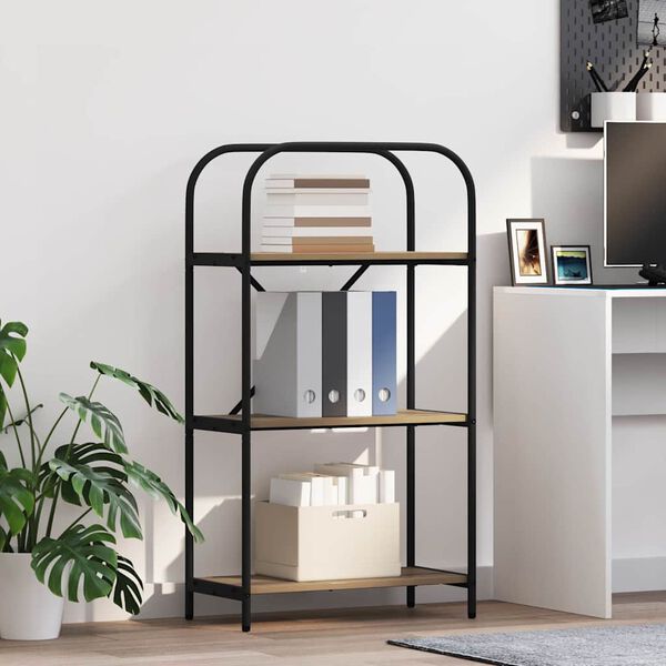 vidaXL Bogreol Artisan Egetr&aelig; 60 x 30 x 109 cm Konstrueret tr&aelig;