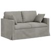 vidaXL Sofa 2 pcs Lysegr&aring; 138 x 78 x 80 cm Fl&oslash;jl