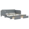 vidaXL daybed med udtr&aelig;k og skuffer 100x190 cm stof lysegr&aring;