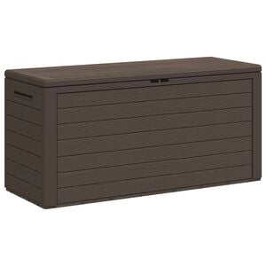 vidaXL opbevaringsboks til haven 116x44x55 cm brun