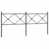 vidaXL udskiftningsgavl 193 cm metal sort