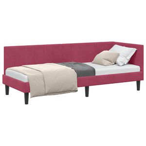 vidaXL Hj&oslash;rnesengramme med hovedg&aelig;rde Vinr&oslash;d 80 cm x 200 cm Fl&oslash;jl