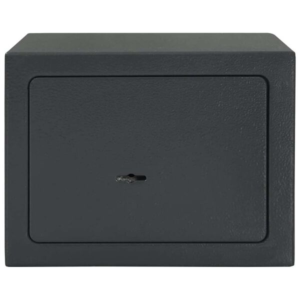 vidaXL Skab med lås Mørkegrå 23 x 17 x 17 cm Stål