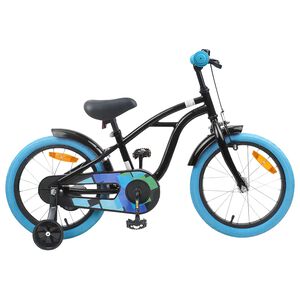 vidaXL B&oslash;rnecykel 16 tommer til 4-6 &aring;r gamle Sort