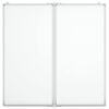 vidaXL magnetisk whiteboard 100x100x1,7 cm foldbart aluminium