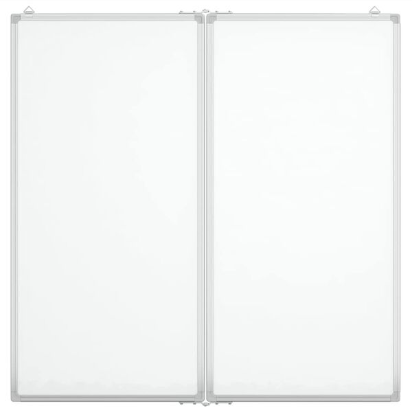 vidaXL magnetisk whiteboard 100x100x1,7 cm foldbart aluminium