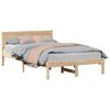 vidaXL Sengestel Brun 140 x 190 cm Massivt fyrretr&aelig;