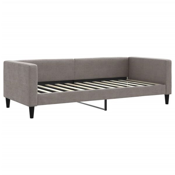 vidaXL daybed med udtr&aelig;k og skuffer 100x200 cm stof gr&aring;brun