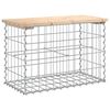vidaXL haveb&aelig;nk med gabiondesign 63x31,5x42 cm massivt fyrretr&aelig;