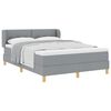 vidaXL Box spring seng med hovedg&aelig;rde Lysegr&aring; 140 x 200 cm Stof