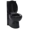 vidaXL keramisk hj&oslash;rnetoilet sort