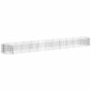 vidaXL gabion-højbed 600x100x50 cm galvaniseret jern