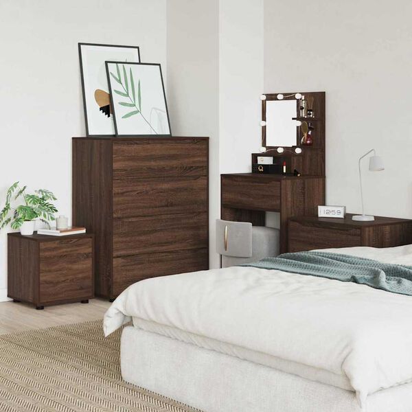 vidaXL Badev&aelig;relsesskab Brun eg 40,5 x 40 x 44 cm Konstrueret tr&aelig;